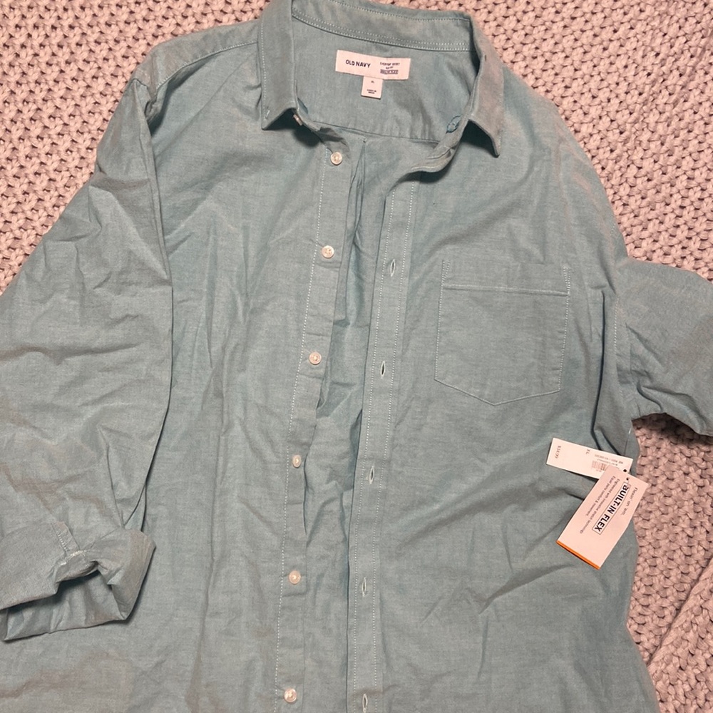 Teal old navy new men’s button down